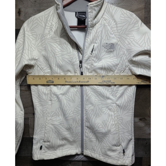 THE NORTH FACE Women's Softshell Bionic White Patterned Fleece AMVX Jacket Sz SP - Picture 7 of 14